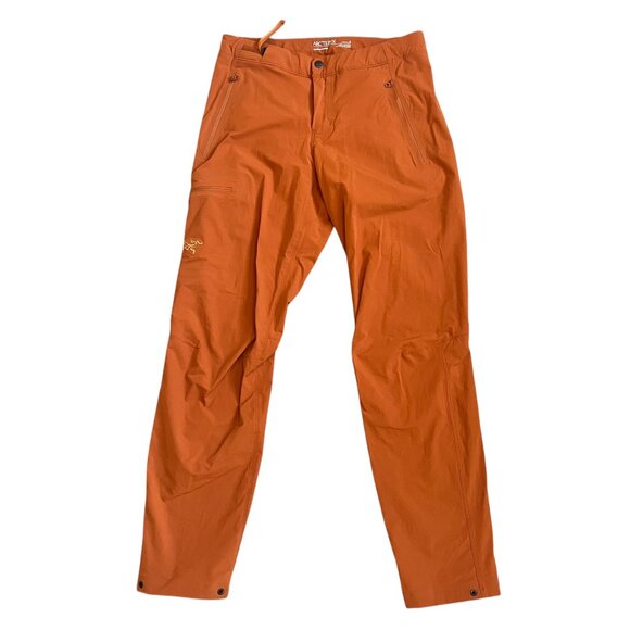 Arcteryx Gamma Lightweight Pants Hiking Orange Hiking Athletic Size 2 Short - Picture 1 of 6